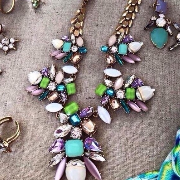 Stella & Dot | Crystal Encrusted Vntg Gold Gorgeous Trellis Statement Ne… - Picture 8 of 10